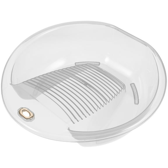 WASHWEPE 1Set Washboard Basin with Integrated Washboard for Hand Washing Cloths 13X12.8X3.9in