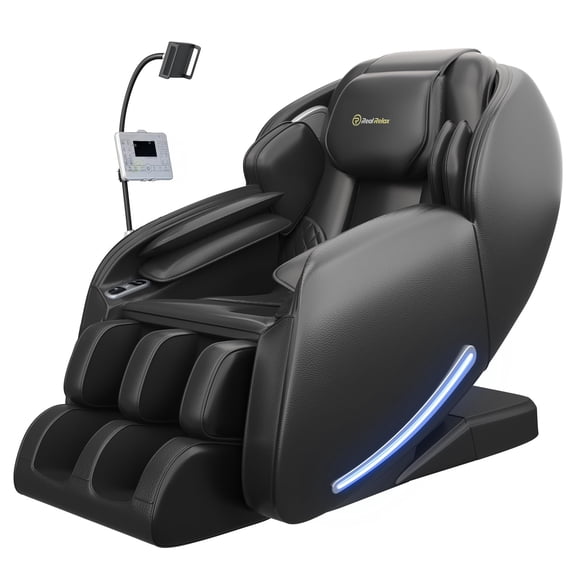 2026 Massage Chair Full Body,Zero Gravity SL-Track Shiatsu Massage Recliner with Upgraded Phone Controller and Holder,APP Control,Child Lock,Pause Button and Led Light,Favor-06,Black