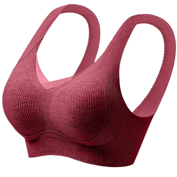 Npasoilc Racerback Bra for Women Wirefree Adjustable Straps Breathable Lightweight Comfortable Daily Underwear