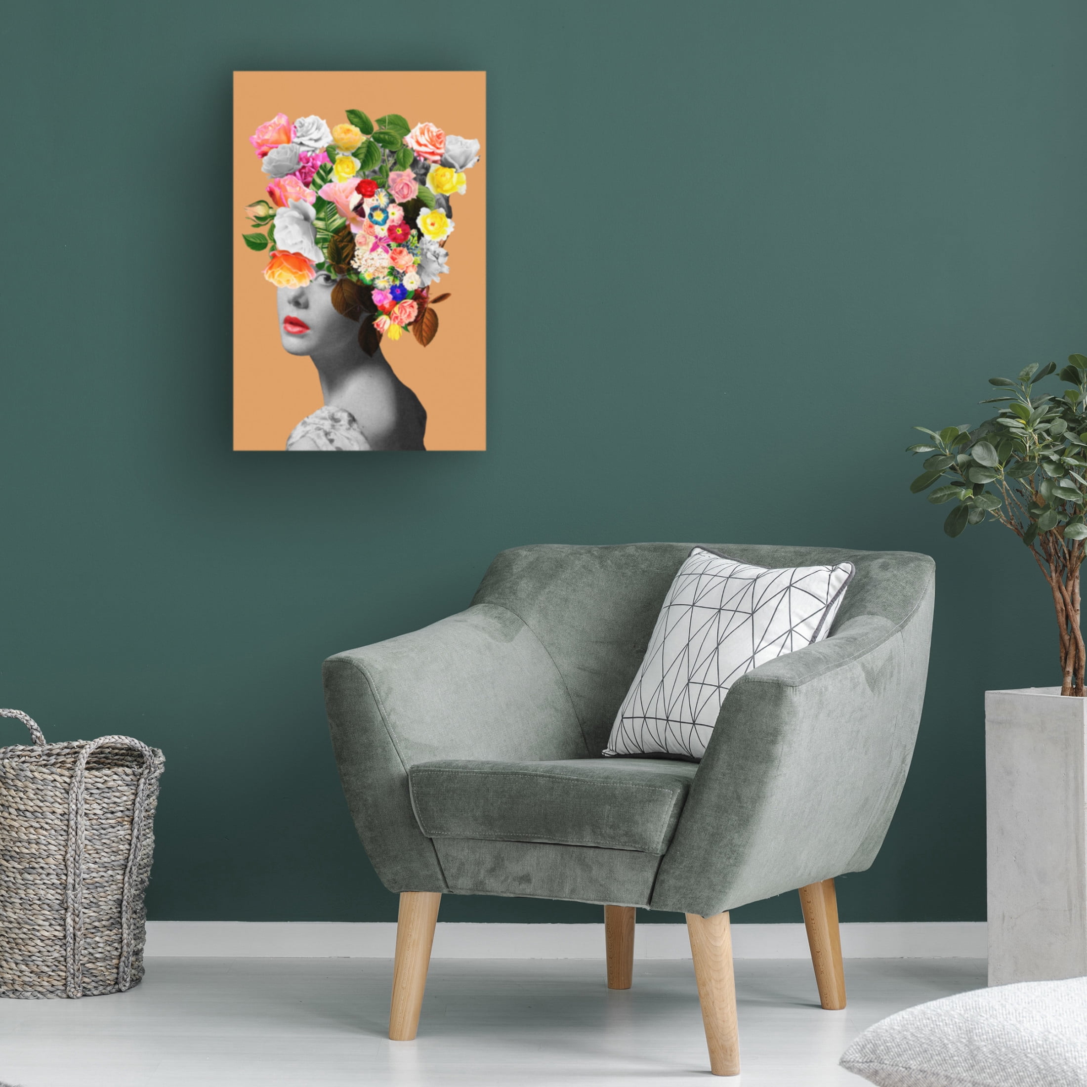 Trademark Fine Art Frida Floral Studio Floral portrait Canvas Wall Art