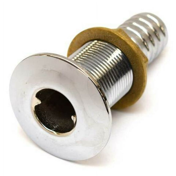 Tracker Boat Thru Hull 04E-0945 | Stainless Steel 1 Inch Barbed