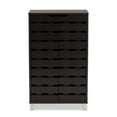 thumbnail image 4 of Baxton Studio Ernest Modern and Contemporary Dark Brown Finished Wood 2-Door Shoe Storage Cabinet, 4 of 10