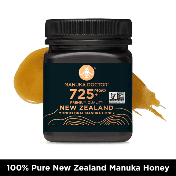 MANUKDOCTOR Manuka Honey, MGO 725+ Monofloral, 100% Pure New Zealand Honey, RAW, Non-GMO, 8.75oz