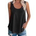 thumbnail image 2 of Jxximdong Tank Top for Women Women's Casual Stylish Vest Top Eyelet Embroidered Sleeveless Suspender Head Neck Shirt Spring Tops for Women, 2 of 4