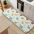 thumbnail image 5 of LightColor Dinosaurs Floral Pattern Kitchen Rug Mat,Kitchen Runner Rugs Non Skid Washable,Decorative Kitchen Floor Mats for Kitchen,Sink,Laundry,17"x47.2", 5 of 7