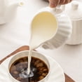 thumbnail image 3 of White Ceramic Coffee Milk Pitcher Gravy Boat With Handle For Sauces Salad Coffee Milk, 3 of 7