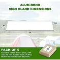 thumbnail image 2 of justsignframes Alumibond Metal Sign Blank - 6 x 24 White (5 Pack), 2 of 6