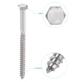 thumbnail image 3 of Uxcell M8 x 110mm Tornillos hexagonales de acero inoxidable para madera, paquete de 10, 3 of 5