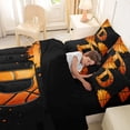 thumbnail image 4 of Castle Fairy Basketball Letter D King Bedding 7pcs, Sport Graffiti Splash King Bed in a Bag, Black Orange,Black Reversible, 4 of 7