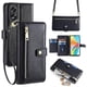 thumbnail image 1 of For Oppo A38 4g/ A18 4g Case Card Slots Leather Wallet Phone Cover With 2 Straps, 1 of 5