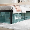 thumbnail image 2 of EDX 14 Inches Queen Bed Frame, Heavy Duty Metal Platform with Storage Space Under Frame, No Box Spring Needed Queen Size Bed Frame, Black, 2 of 6