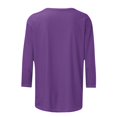 thumbnail image 5 of Raeneomay 3/4 Length Sleeve Womens Tops Fashion Tees Casual CrewNeck Loose T Shirt Ladies Tops Blouses Shirts, 5 of 5