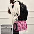 thumbnail image 6 of Insulated Lunch Bag 6L Leak-Proof Lunch Box with Shoulder Strap Multiple Pockets Lunch Tote Pink Flames Pattern, 6 of 9