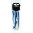 thumbnail image 1 of Gourde en acier inoxydable à double paroi et isolation sous vide Mainstays 22 oz, motif « Blue Marble », avec couvercle à rabat anti-fuites, 1 of 3