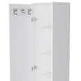 thumbnail image 3 of 70.90 in Tall White Broom Closet with Broom Hangers and Five Shelves | Fits Home Storage, Tidy Living Space, 3 of 7