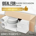 thumbnail image 3 of Party Solids 222 Pcs White Dinnerware Set with Plates, Cups, Napkins, Cutlery & Tablecloth, 3 of 5