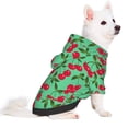 thumbnail image 2 of Fotbe Cherry Sudadera con Estampado para Perros Pequeños – Suéter con Capucha para Mascotas, Tela Suave de Forro Polar con Bolsillo-Small, 2 of 7