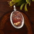 thumbnail image 2 of Owais Gems And Jewelry Moss Agate Chain Pendant Necklace, Oval Gemstone Pendant for Men & Women, Stylish & Healing Jewelry, 2 of 2