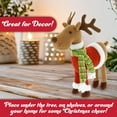 thumbnail image 5 of Muñeco de peluche de reno de 12 pulgadas para mascotas navideñas, lindo juguete de Rudolph con abrigo y bufanda, decoraciones de animales, grandes regalos para niños, intercambio de fiestas navideñas, 5 of 5