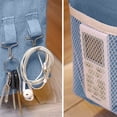 thumbnail image 6 of Bedside Caddy Hanging Storage Bag with Wire Frame Bed Organizer for Bunk Bed Dorm Room Essentials Pocket for Books Magazines Tablets Phones and Headphones, 6 of 8