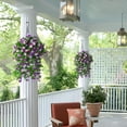 thumbnail image 3 of Vorkoi 2 Pack Artificial Hanging Flowers, Fake Mums Artificial Flowers for Decoration, Fake Hanging Plants Daisy Faux Silk Flower Bouquet for Wall Home Garden Wedding Outdoor Spring Decor, 3 of 6