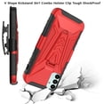 thumbnail image 4 of Kaleidio Case For Samsung Galaxy A13 5G [Transform] Rugged Holster [Belt Clip][Shockproof] Armor Cover [Kickstand] [Red/Black], 4 of 4