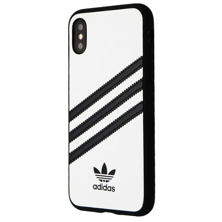 Adidas 3-Stripes Snap Hard Case for Apple iPhone XS and X - White / Black