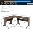 thumbnail image 5 of Techni Mobili Deluxe L-Shaped Desk with Inline Team Desk Option, RTA-3806-M615, 5 of 12