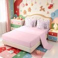 thumbnail image 3 of Manfei Kawaii Christmas Snowflake 7pcs Queen Bedding,Winter Holiday Bedding Comforter Set Queen,Pink Reversible, 3 of 7