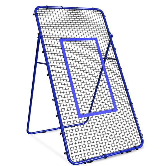 Oumilen Blue Baseball Rebounder Portable Training Pitch Back
