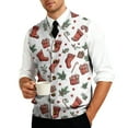 thumbnail image 5 of Resicozy Mens Christmas Vest Xmas Printed V-Neck Holiday Tree Snowflake Fashion Vest Party Winter Tops White 4XL, 5 of 7