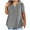 Dark Gray, variant on Ahuyic Women's Loose Plus Size Short-Sleeved Top,Summer Casual Daily Clothes For Women,Women's Fashionable Solid Color Patchwork Pleated Sleeves Short Sleeved Round Neck Top/shirt