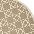 thumbnail image 2 of SAFAVIEH Courtyard Carol Geometric Indoor/Outdoor Area Rug, 5'3" x 5'3" Round, Brown/Beige, 2 of 4