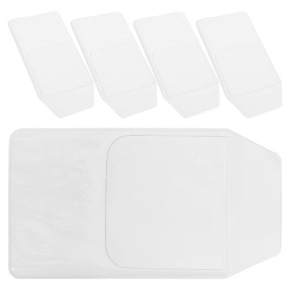 5pcs PVC Clear Pocket Protector for Lab Coats and Shirts Pen Holder Organizer Multipurpose Pocket Pouch for Nurses and Doctors