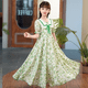 thumbnail image 2 of Vestido largo de verano para niñas, manga corta, flor, copo de nieve, ropa para niños, vestido de princesa de verano, tela de poliéster de estilo coreano, 2 of 4
