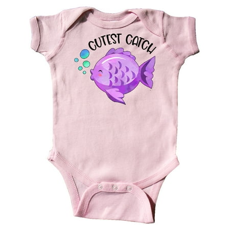 

Inktastic Cutest Catch Cute Purple Fish Gift Baby Boy or Baby Girl Bodysuit