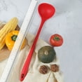 thumbnail image 2 of HBFAGFB Silicone Kitchenware Long Handle Soup Spoon Kitchen Cooking Utensils Daily Use White, 2 of 7