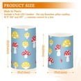 thumbnail image 3 of Yellow Red Mushroom Pattern Flameless LED Candle Set with Remote, Battery Operated Color Changing Pillar Candles, Set of 2, 3 of 7