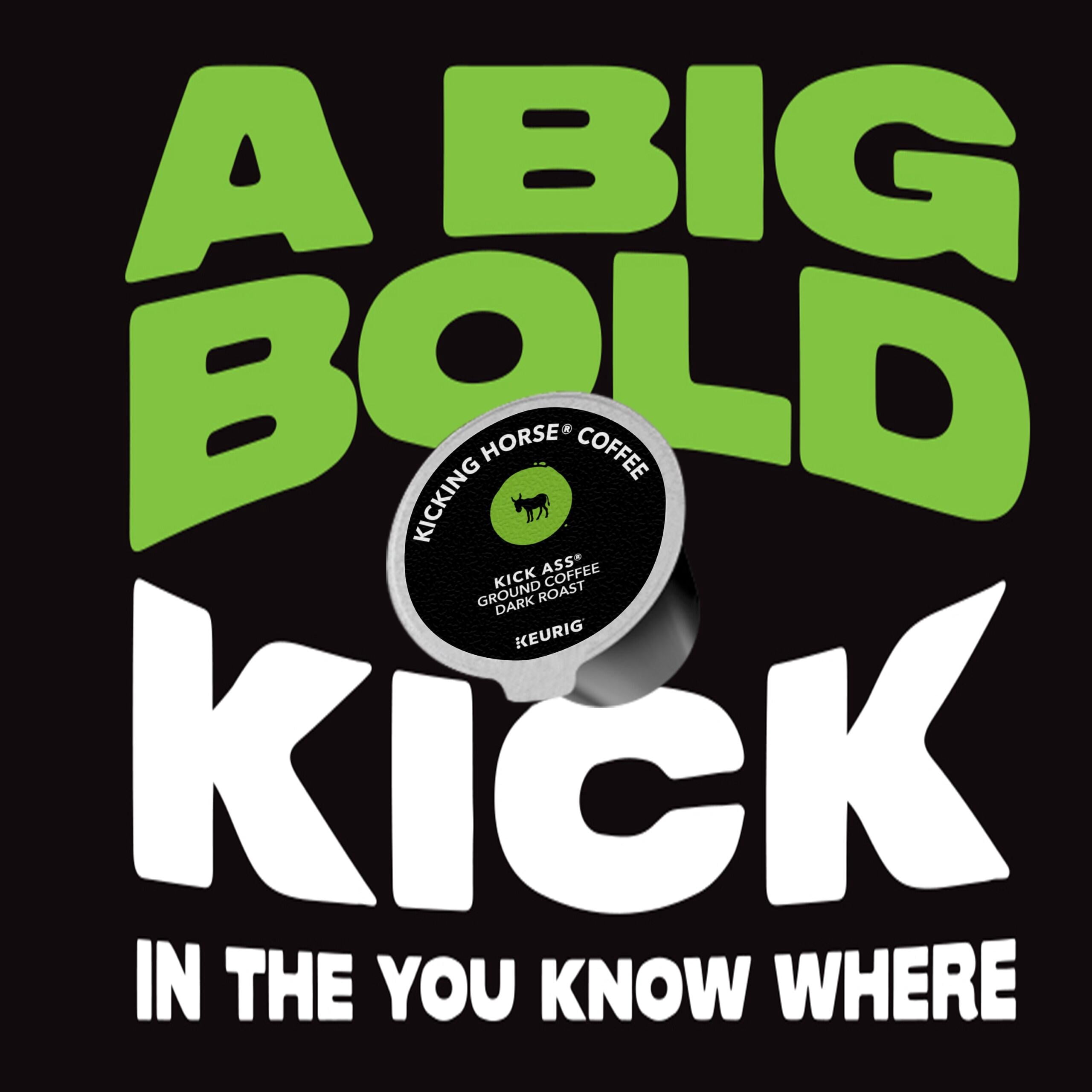 Kicking Horse Coffee, Kick Ass, Single Serve Keurig K-Cup Pods, Dark Roast Coffee, 60-Count Box