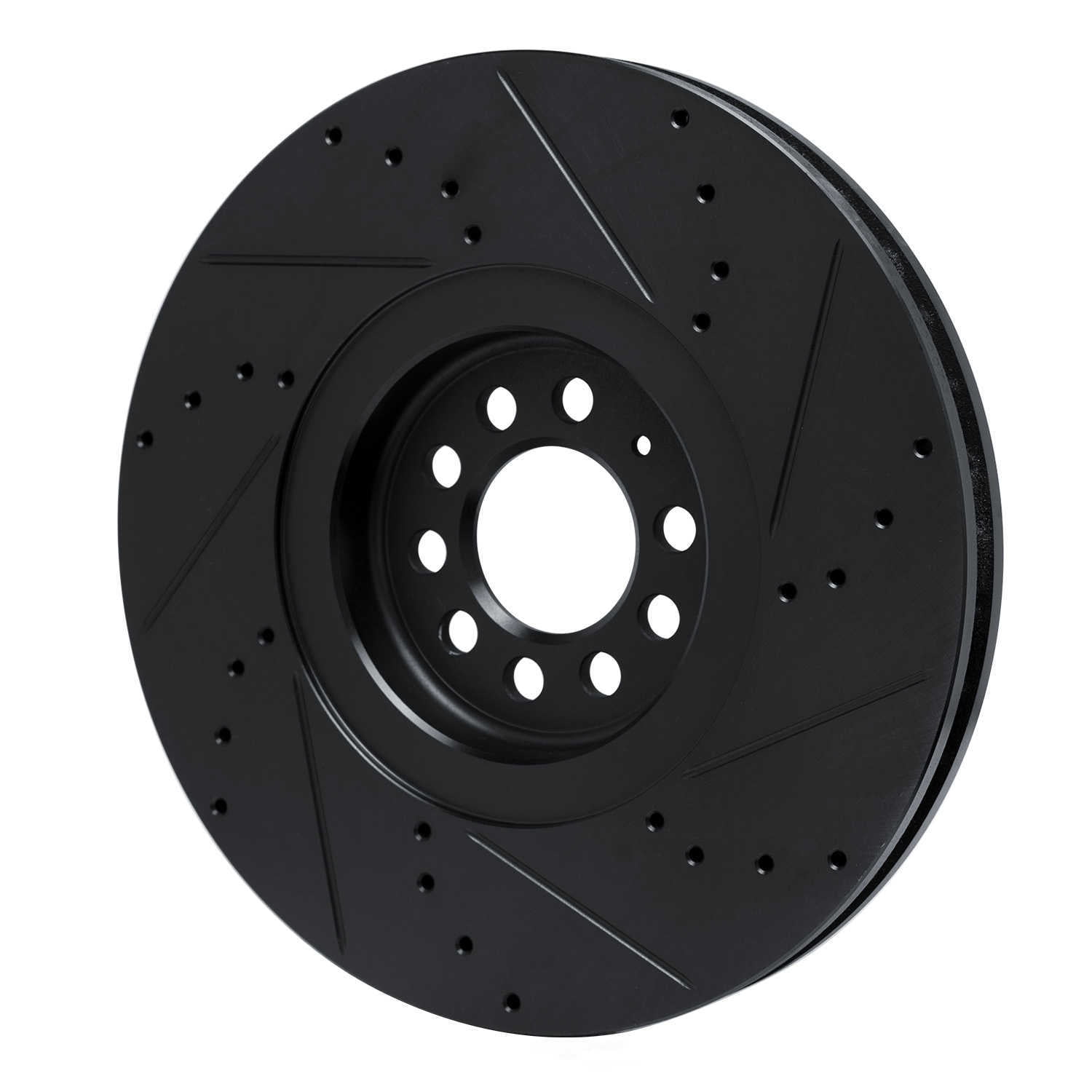 Dynamic Friction Company 633-74026D DFC Brake Rotor - Drilled And Slotted - Black