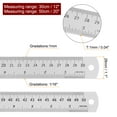 thumbnail image 2 of Steel Ruler 30cm 12 Inch & 50cm 20 Inch Metal with Conversion Table, 2 Pieces, 2 of 6