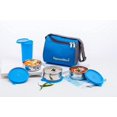 thumbnail image 2 of Best Stainless Steel Lunch Box With Bag - Blue | 3 Steel Containers, 2 X350ml+ 200ml & Glass Tumbler 370ml - Stainless Steel Leak Proof Containers | Full Meal Boxes, Airtight, Freezer Safe, 2 of 2