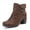 BrownBMF 303, variant on Women's Slouchy Riding Ankle Booties, Round Toe Casual Versatile Comfort Short Boots