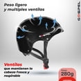 thumbnail image 2 of Casco para bicicleta Gospel Sl730 Talla M Negro Urbano, 2 of 10