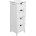 thumbnail image 6 of HEYWU Bathroom Wooden Storage Cabinet, White, 9.4'', 6 of 9