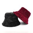 thumbnail image 3 of Yanyanz Bucket Hats for Women, Japanese And Korean Version of The New Plush Fishing Cap Female Basin Cap Autumn And Winter Warm Hat Ladies Outdoor Fashion Sun Hat, Hat Red One Size, 3 of 5