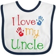 thumbnail image 3 of Inktastic I Love My Uncle Childs Boys or Girls Baby Bib, 3 of 4