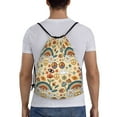 thumbnail image 2 of Bingfone Mushrooms And Rainbows Peace Drawstrings Backpacks Bags For Men Women Gym Drawstrings Bag, 2 of 9