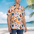 thumbnail image 5 of Balery Cute Chickens Print Men's Hawaiian Shirts Short Sleeve Beach Shirt Relaxed Fit Vacation Button Down Shirts-XX-Large, 5 of 9