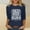 Navy, variant on HOMBOM Easter Shirts For Women 2024 3/4 Sleeve Blue Graphic Tee Round Neck Easter Cross of Jesus Cute Tops For Women L